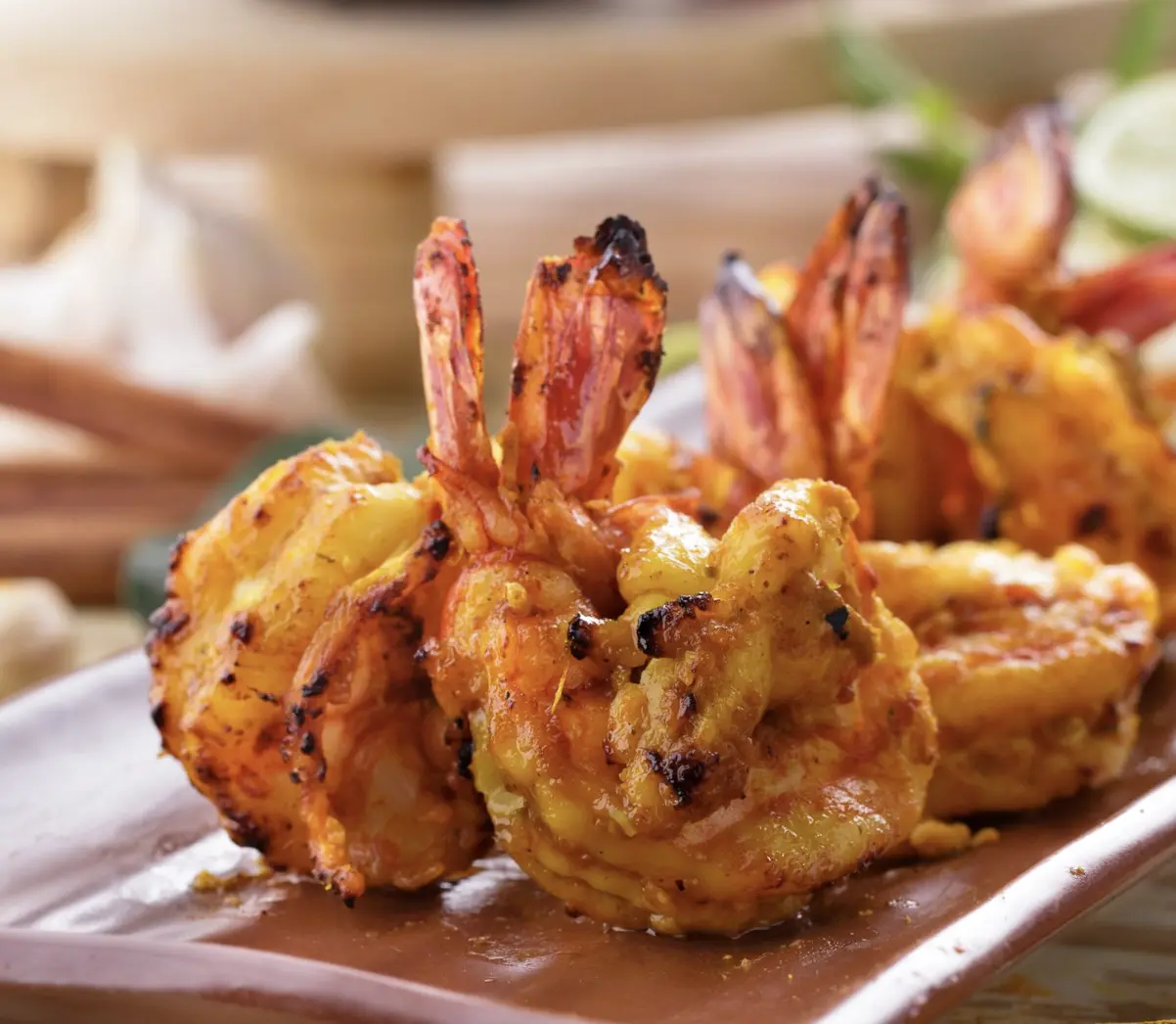Delicious Tandoori Tiger Prawns at Empire Grill in Edmonton, AB